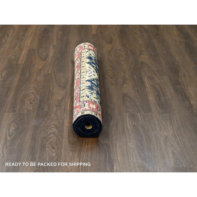 2010s 2010s Black and Red, Natural Dyes, Karajeh Design With All Over Pattern, Pure Wool, Hand Knotted, Oriental Rug For Sale - Image 5 of 9