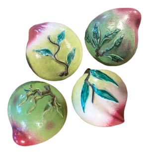 19th Century Chinese Export Alter Porcelain Fruit - Set of 4