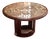 Brutalist Marble and Mahogany Dining Table, 1970s For Sale