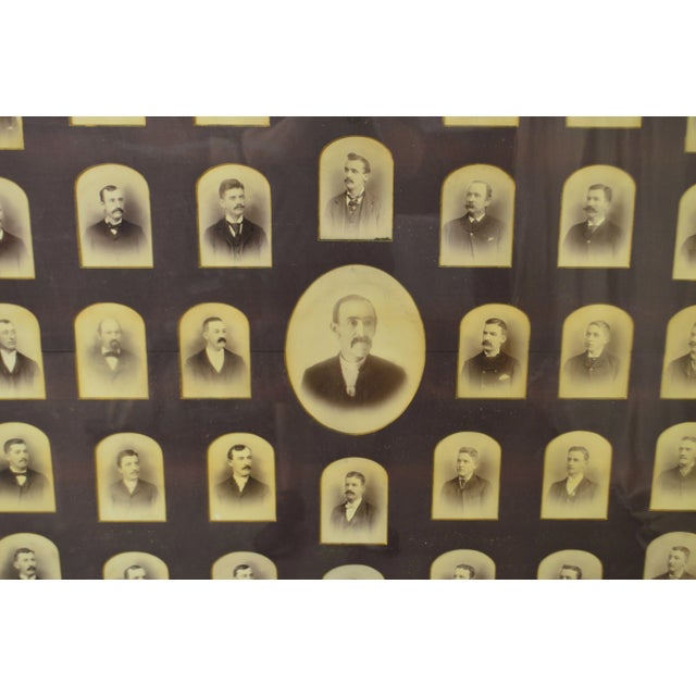 Mid 19th Century Antique Aesthetic CarvedGold Frames With Historical Lodge Photos - a Pair For Sale - Image 5 of 13