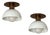 Kitchen Lamps with White Shade and Brass Fittings, Set of 2 For Sale