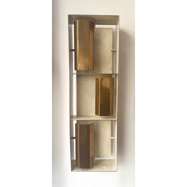 Pair of Brass Sconces "Finestra" 12664 by Gio Ponti for Arredoluce. Italy, 1950s For Sale - Image 10 of 17