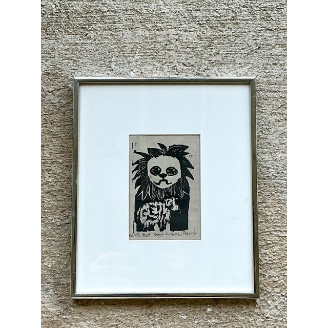 This vintage artist's proof by Suzanne Taggart showcases the artist's distinctive graphic sensibility through a striking...