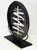 Black Large Abstract Moroccan Glazed Pottery Charger Plates on Stands, Per Item For Sale - Image 8 of 14