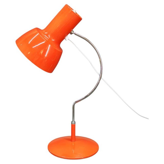 Orange Table Lamp by Josef Hůrka for Napako, Czechoslovakia, 1960s For Sale - Image 12 of 12