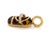 Mid 20th Century Mid 20th Century Aaron Basha 18k Yellow Gold Diamond Enamel Leopard Shoe Charm Pendant For Sale - Image 5 of 7