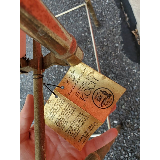 Mid 20th Century Mid 20th Century George Koch Sons, Inc Hollywood Regency Gold Brass Bamboo Vanity with Mirror For Sale - Image 5 of 12