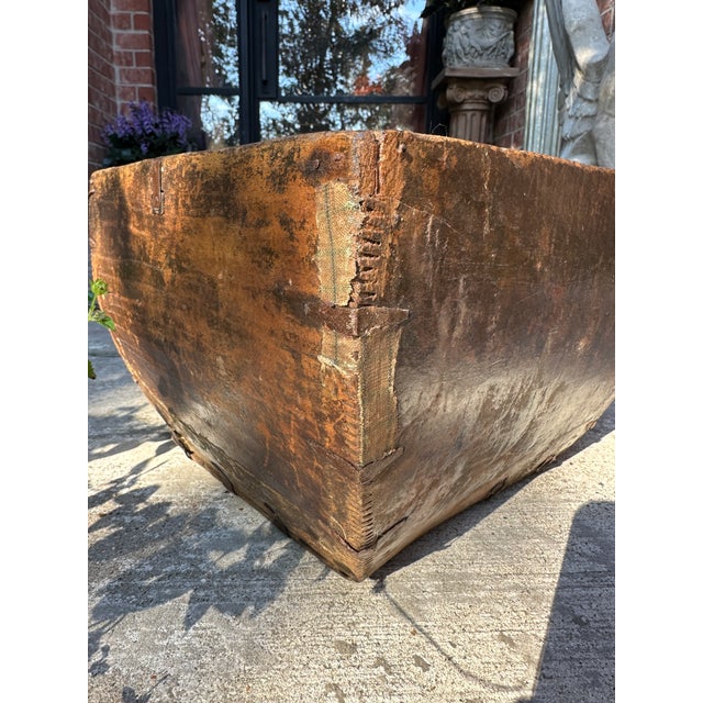 Large Antique Japanese Primitive Wooden Rice Grain Box For Sale In Houston - Image 6 of 10