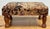 Farmhouse Antique Floral Upholstered Footstool W/ Turned Wood Legs For Sale - Image 3 of 11