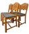 Vintage Set of 4 Carved Dining Chairs With Upholstered Seats For Sale - Image 4 of 11