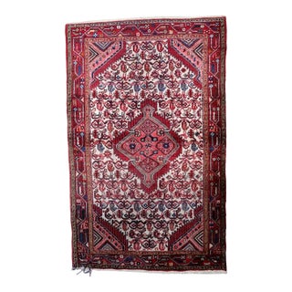 1920s, Antique Persian Hamadan Rug 4' X 6' For Sale