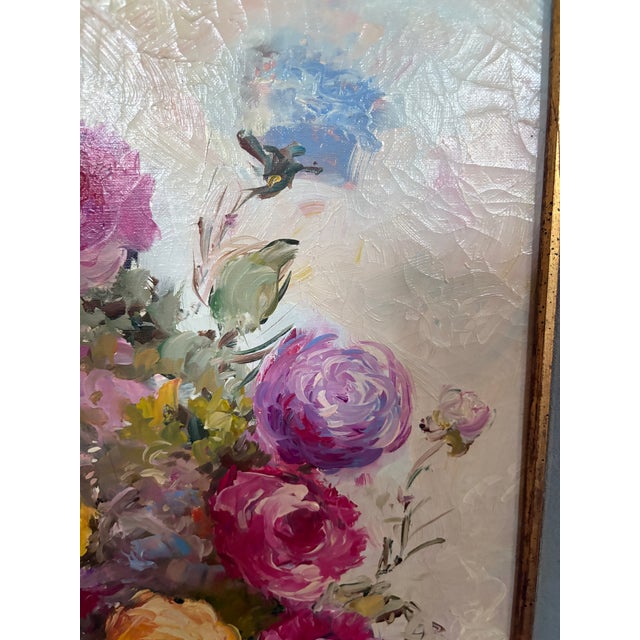 Floral Painting by French Artist, Emrik Renier For Sale - Image 4 of 9