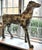 A very scarce antique hand carved and painted primitive French carousel dog. It is extremely rare that a dog was part of...