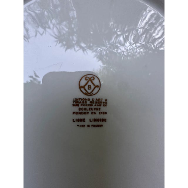 Vintage French Hand Painted Cherubs Gold Gilt Green Porcelain Decorative Plate For Sale - Image 11 of 12