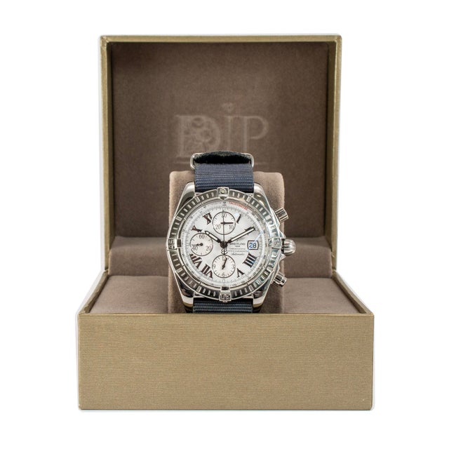 Breitling Chronomat Evolution 43.5mm A13356 Nato Strap Steel Automatic Watch For Sale - Image 10 of 10