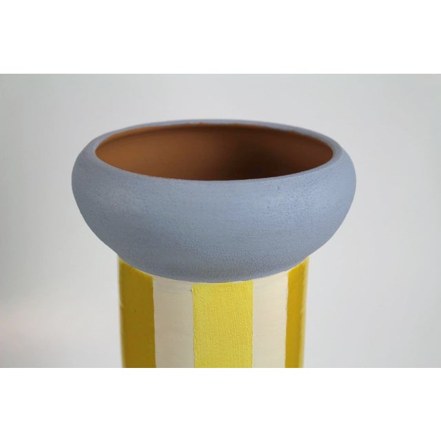 Contemporary Terracotta Vase by Mascia Meccani for Meccani Design For Sale - Image 3 of 8
