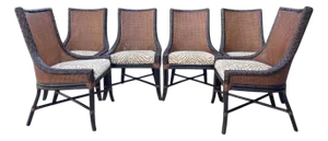 Palm Beach Double Cane Rattan Dining Chairs by Artistica, Set of 6 | Naples Style