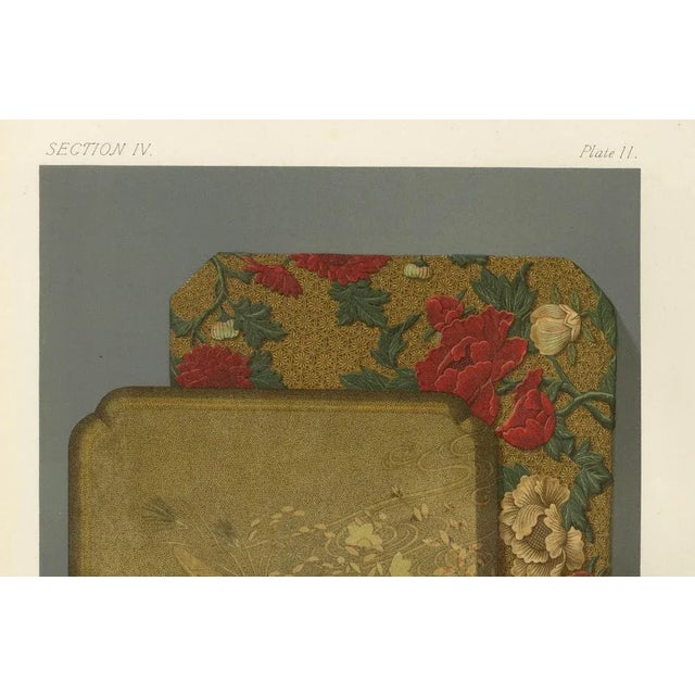 Japanese Lacquer and Textile Tray Designs, 1880s, Paper For Sale - Image 3 of 10