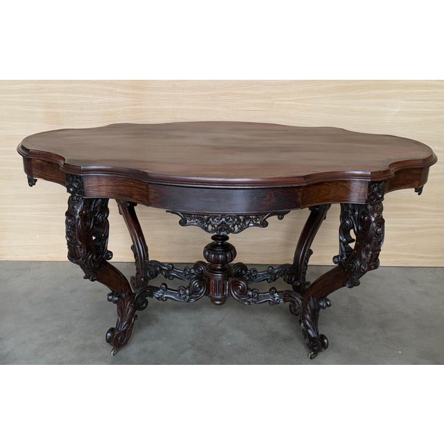 Antique Victorian Quality Burr Walnut Centre Table For Sale - Image 16 of 18