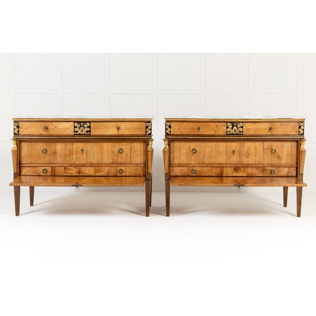 Antique Italian Yew and Cherrywood Commodes, 1700s, Set of 2 For Sale - Image 11 of 11