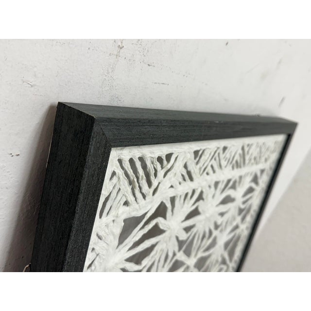 2020s World Market Rice Paper Flower Chain Link Cuts Shadow Box Wall Art For Sale - Image 5 of 12