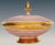 Offering a stunning New Old Stock pink and metallic gold porcelain covered dish in the style of Aldo Londi "seta" series,...