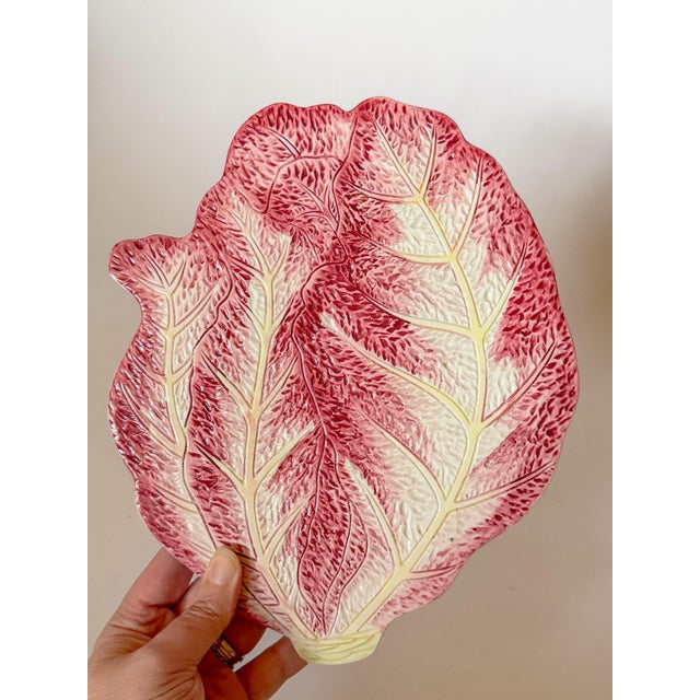 Late 20th Century Italian Majolica Radicchio Trivet For Sale - Image 5 of 7
