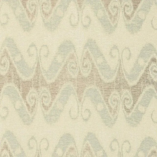Sample - Schumacher Tali Weave Fabric in Aqua For Sale