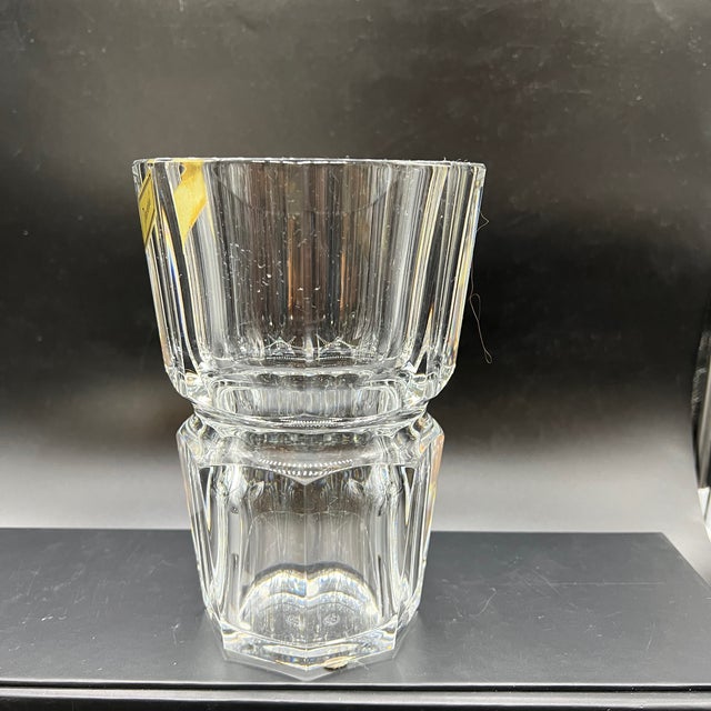 Vintage Baccarat Edith, Heavy Cut Crystal Vase in Original Box For Sale - Image 9 of 14