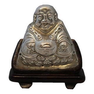1920s Chinese Buddha in Silver For Sale