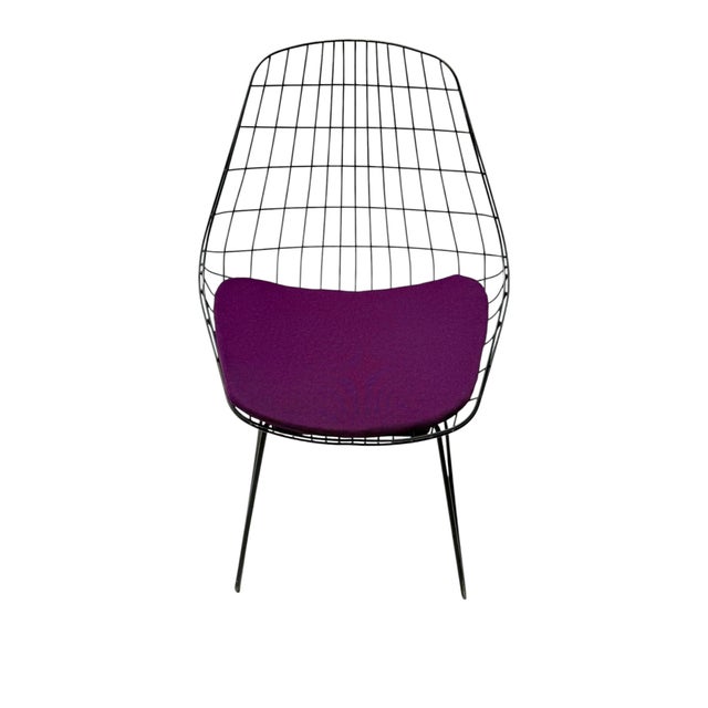 Magnificent and rare Mid-Century Modern FM05 wire chair. Design by Cees Braakman for Pastoe. Striking Dutch design from...