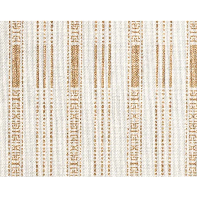 Traditional Ilu Striped Pillow Cover in Ochre, 22x22 Pillow For Sale - Image 3 of 3