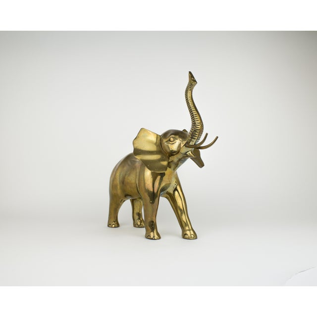 Vintage Brass Large Elephant Statue Chairish