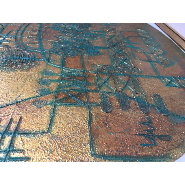 Abstract Cityscape Chinese Modernist Painting by Heshi Yu, Signed For Sale - Image 4 of 7