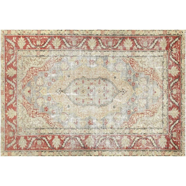 Textile 1960s Turkish Oushak Rug For Sale - Image 7 of 7