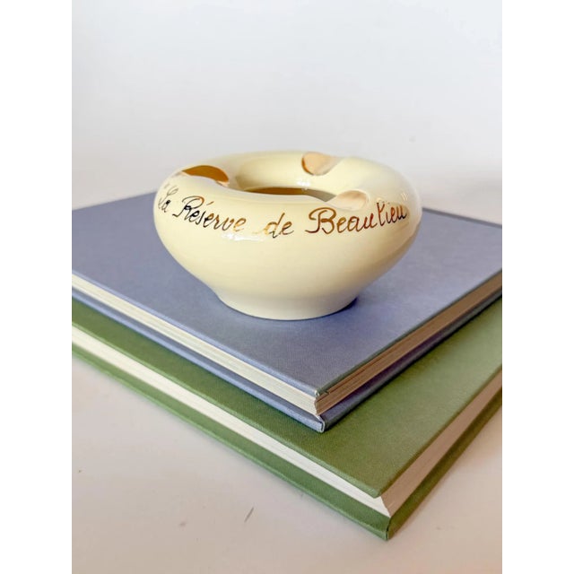 Vintage 5-Star Hotel La Reserve De Beaulieu Nice France Ceramic Ashtray Catchall Dish For Sale - Image 12 of 12