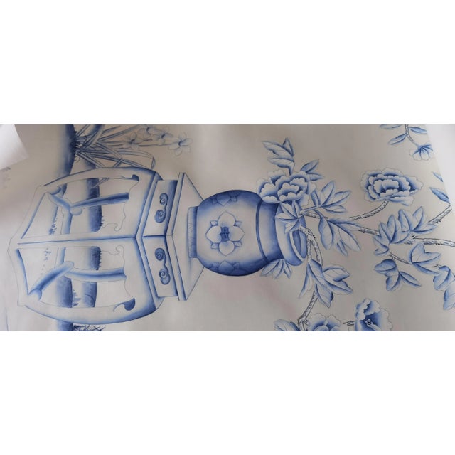 36" * H100"/Panel * 4ps, 21st Century Porcelain Blue and White Chinoiserie Scenic Wallpaper Murals For Sale - Image 4 of 9