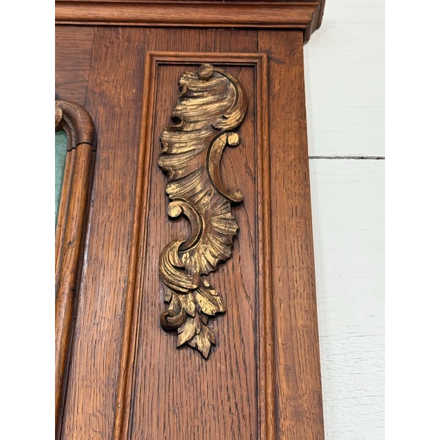 Sienna 19th Century French Louis XVI Solid Oak Trumeau Mirror For Sale - Image 8 of 12