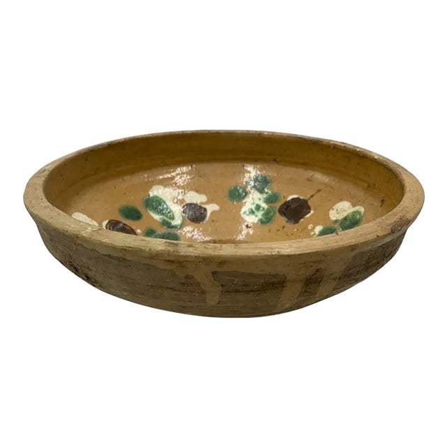 Antique Hungarian Folk Art Decorative Bowl For Sale