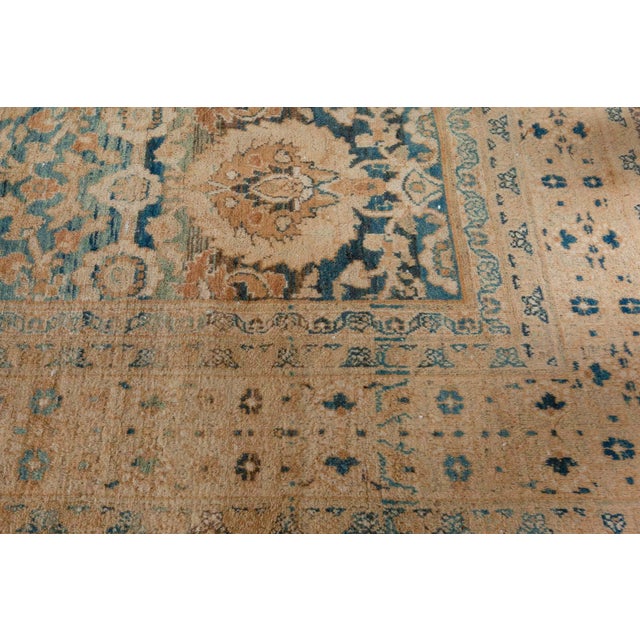 Textile 1920s Persian Meshad Botanic Handmade Wool Rug For Sale - Image 7 of 9