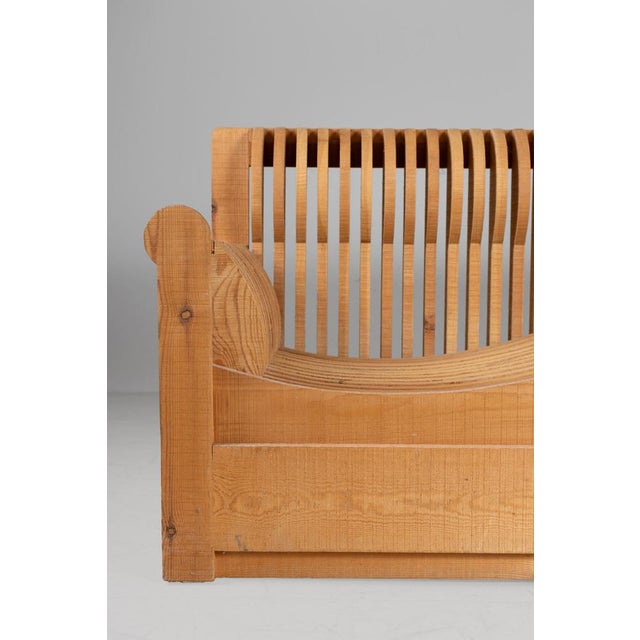 Vintage Italian Two-Seater Sofa by Mario Ceroli for Poltronova, 1970s For Sale - Image 15 of 18