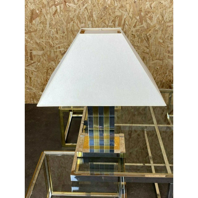 Brass & Chrome Table Lamp, Set of 2 For Sale - Image 9 of 13