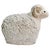An adorable vintage white ceramic ram figurine perfect for both indoor and outdoor decor. Popcorn textured wool body,...