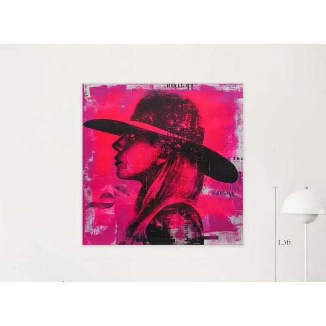 Lady Gaga Pop Art painting on canvas. Ships unframed in a box.