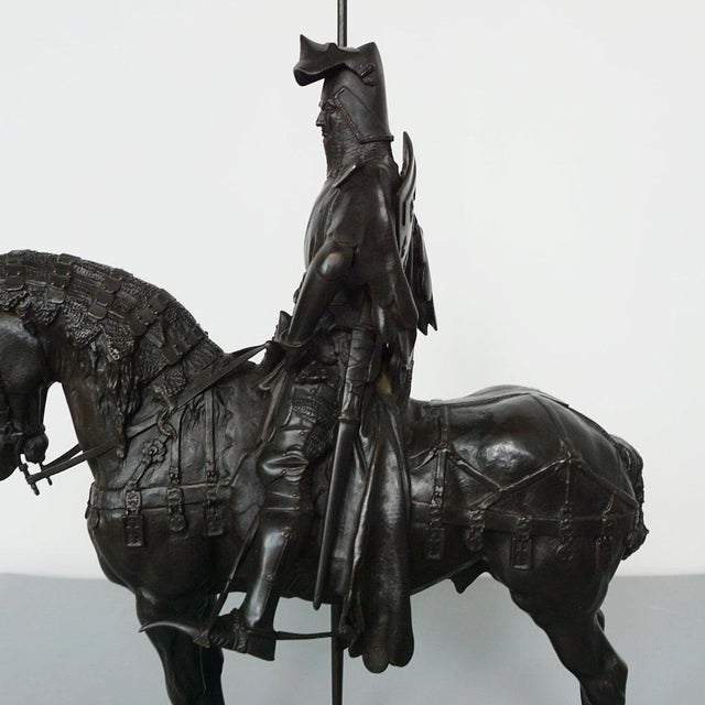 Emmanuel Fremiet, Louis d'Orléans, Original Bronze Sculpture, 1890s-1910s For Sale - Image 6 of 12