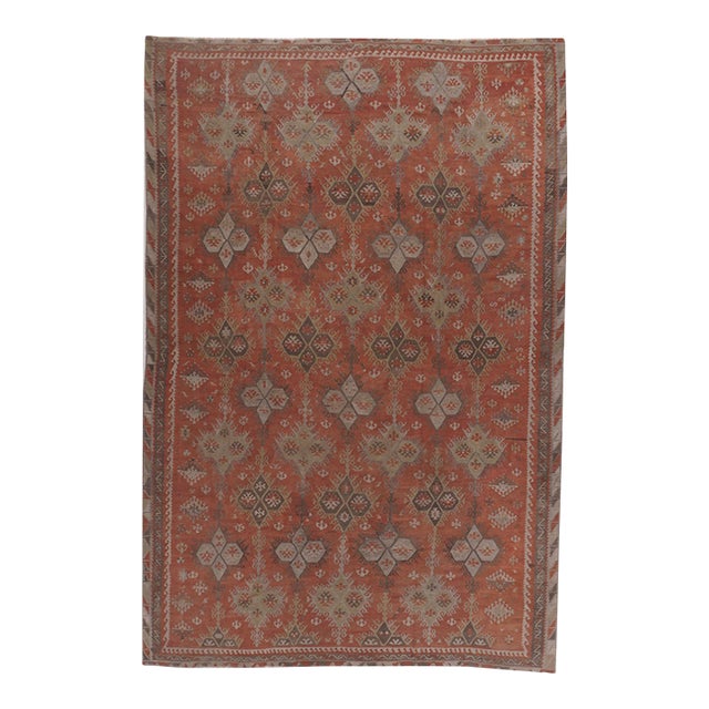 Vintage Turkish Kilim 9' X 14' For Sale