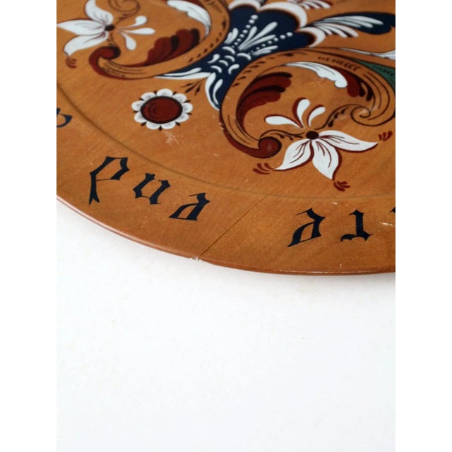 Mid 20th Century Mid Century Norwegian Wood Plate For Sale - Image 5 of 12