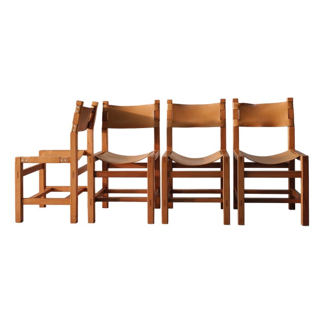 Vintage Dining Chairs from Maison Regain, 1970s, Set of 4 For Sale