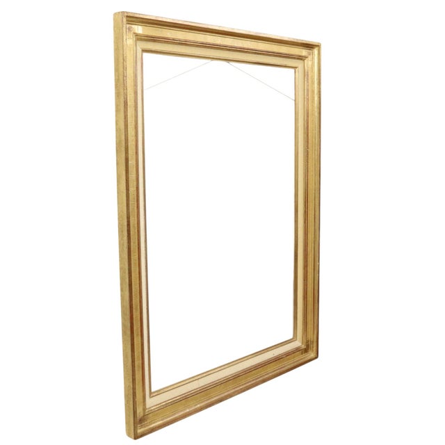 Sleek Gold Wooden Painting Frame For Sale - Image 9 of 15