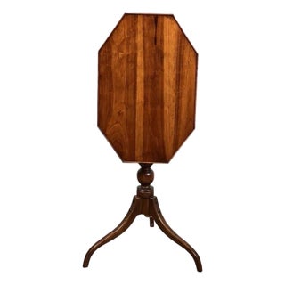Vintage Federal Style Cherry Octagonal Tilt Top Candlestand by Stickley For Sale